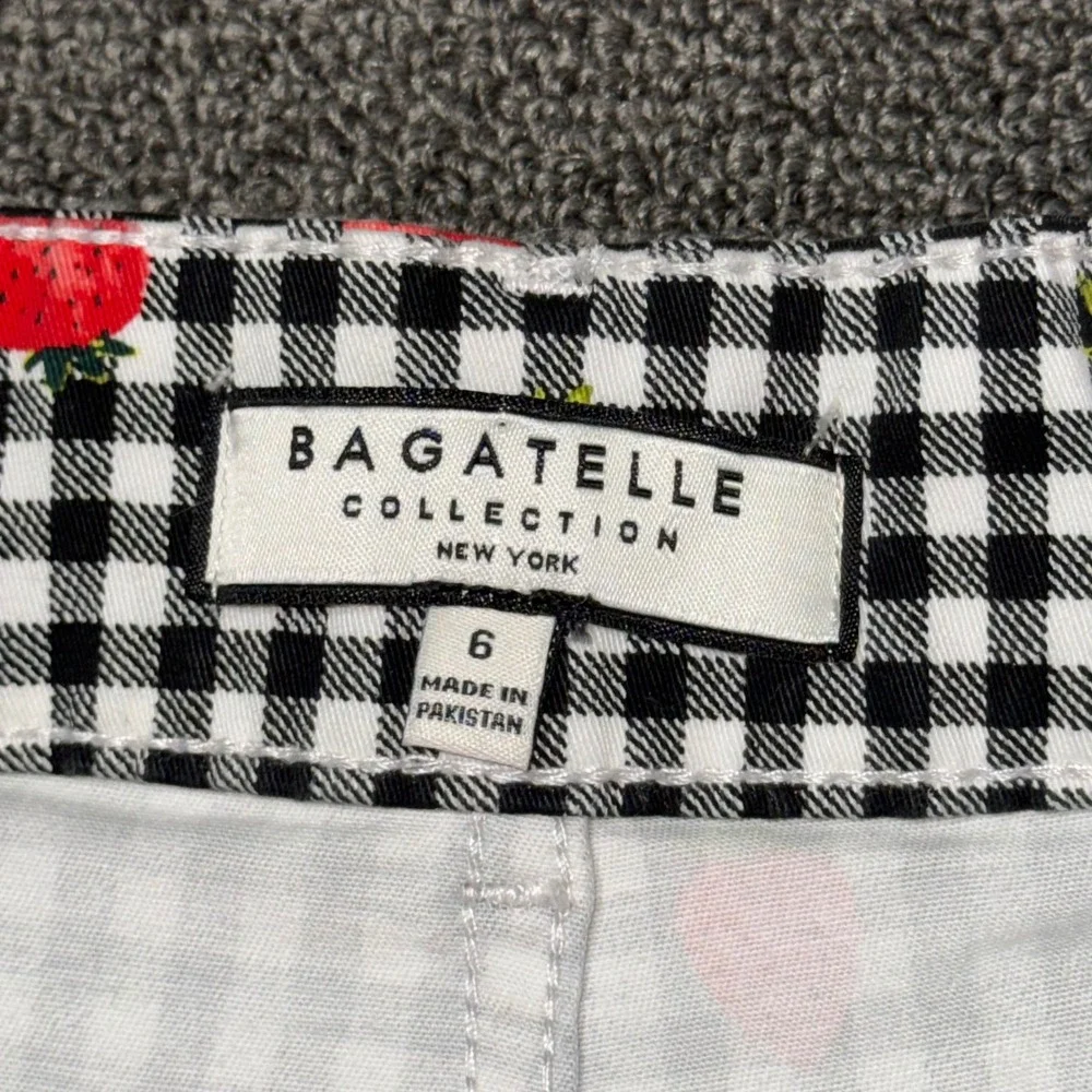 Bagatelle Collection Strawberry Gingham Shorts Black White Red Sz 6 Cottagecore